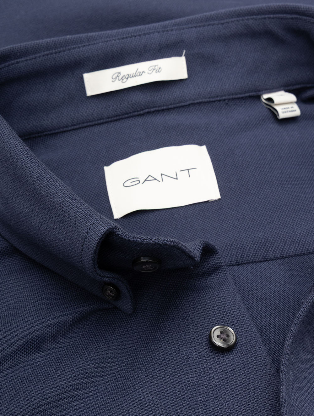Regular Jersey Piqué Stretch Shirt Marine