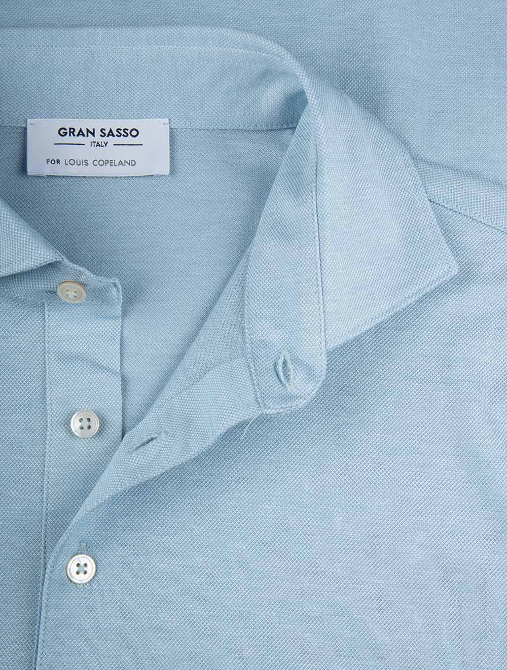 3 Button Polo Shirt Aqua