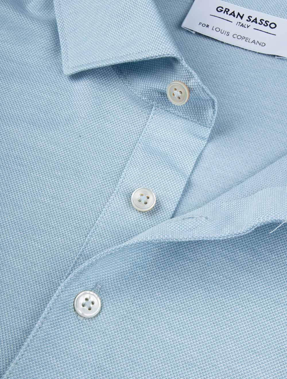 3 Button Polo Shirt Aqua