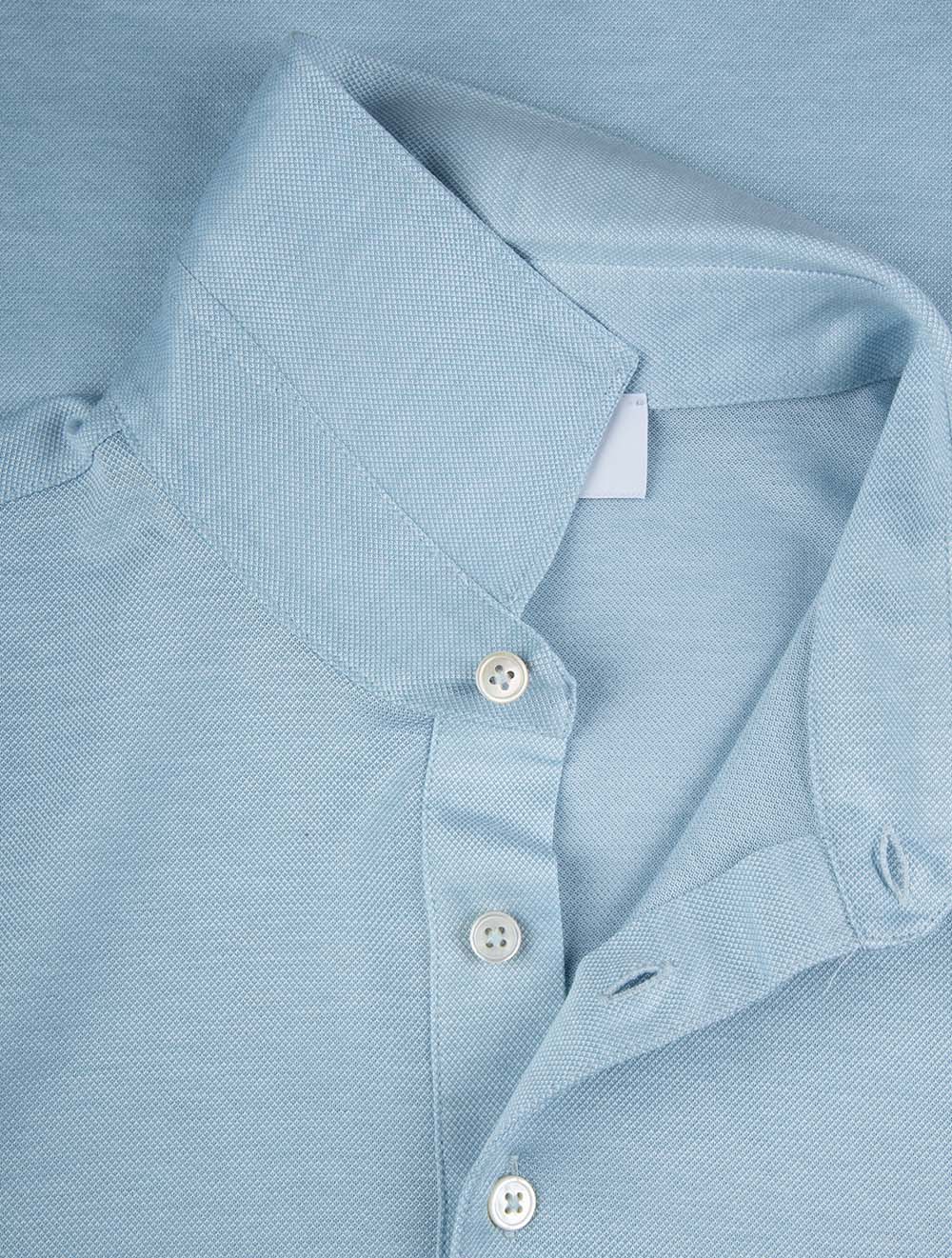 3 Button Polo Shirt Aqua