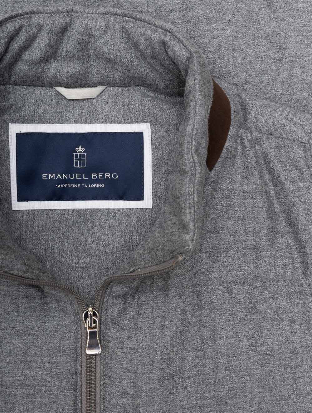 Suede Trim Vest Grey