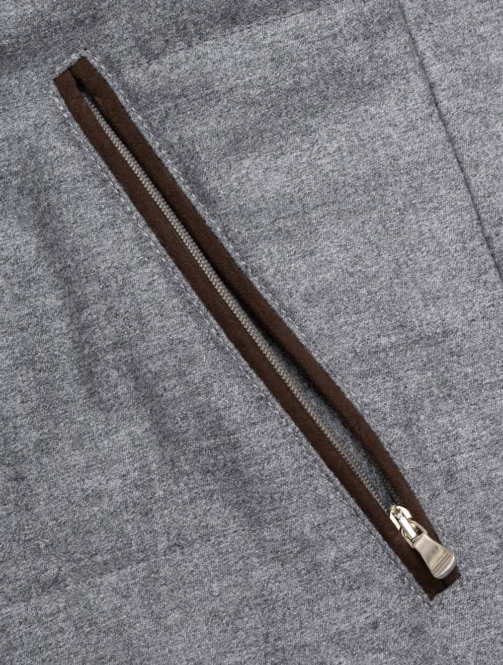 Suede Trim Vest Grey