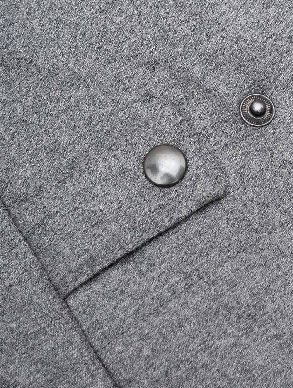 Suede Trim Vest Grey