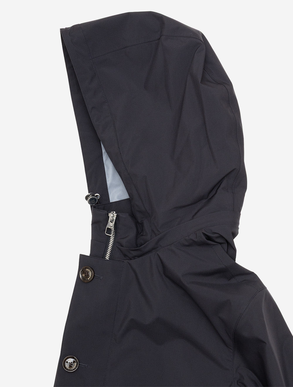 Button Up Hooded Jacket Navy