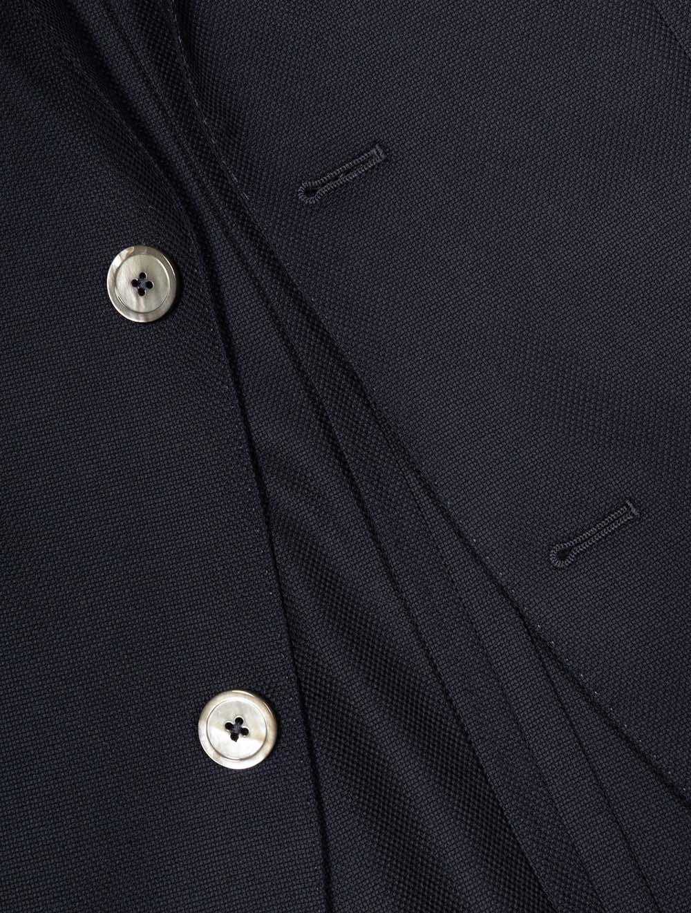Hopsack Sportjacke mit aufgesetzten Taschen, Marineblau