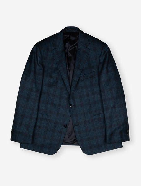 Dressler Wool Check Jacket Green | Men's Jackets Available at