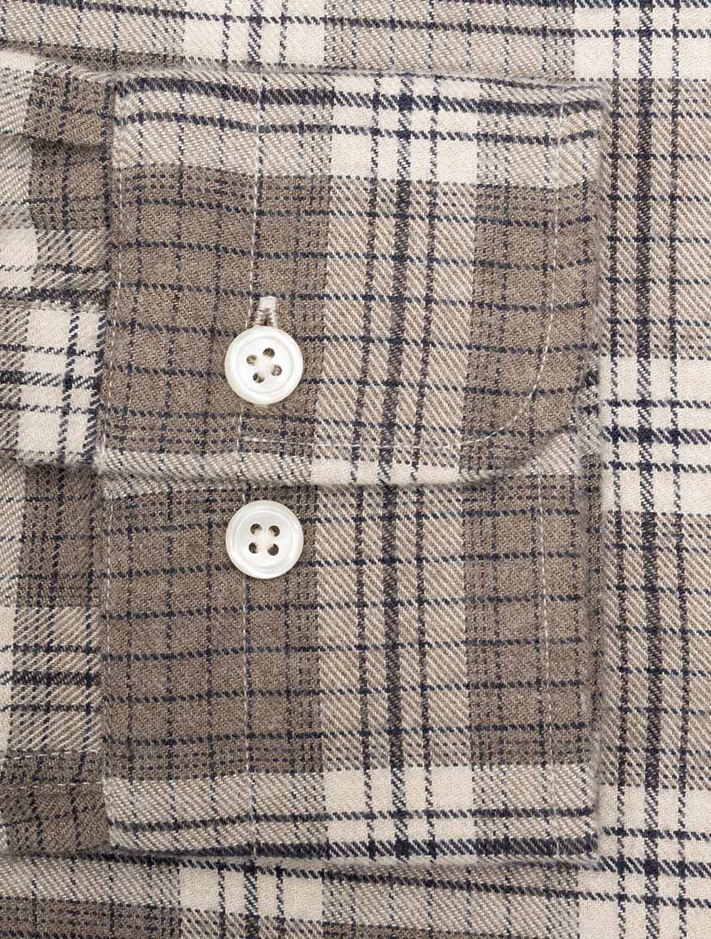 Regular Fit Check Shirt Dark Hazelnut Melange