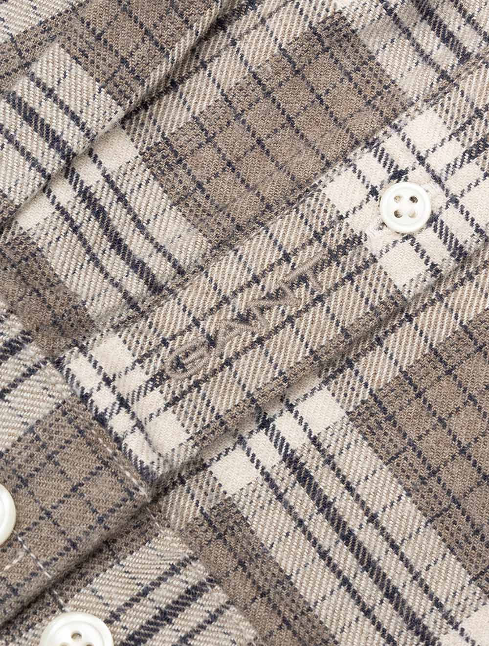 Regular Fit Check Shirt Dark Hazelnut Melange
