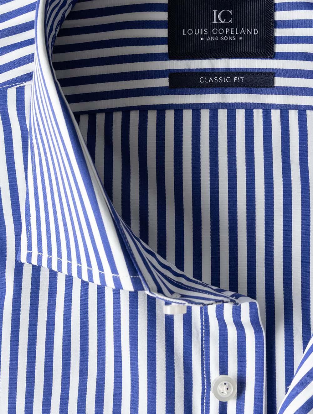 Slim Fit Barstripe Shirt Blue