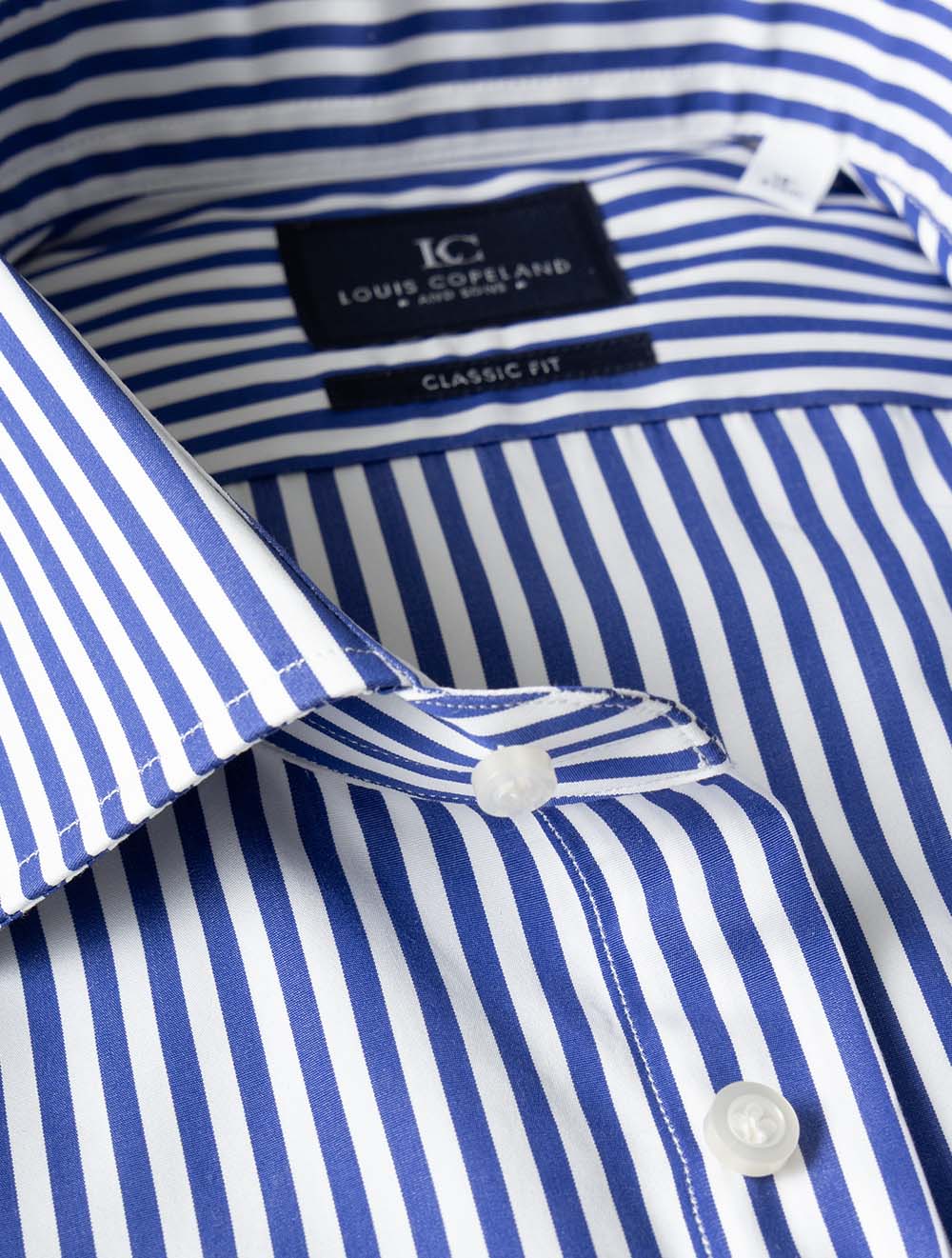 Slim Fit Barstripe Shirt Blue