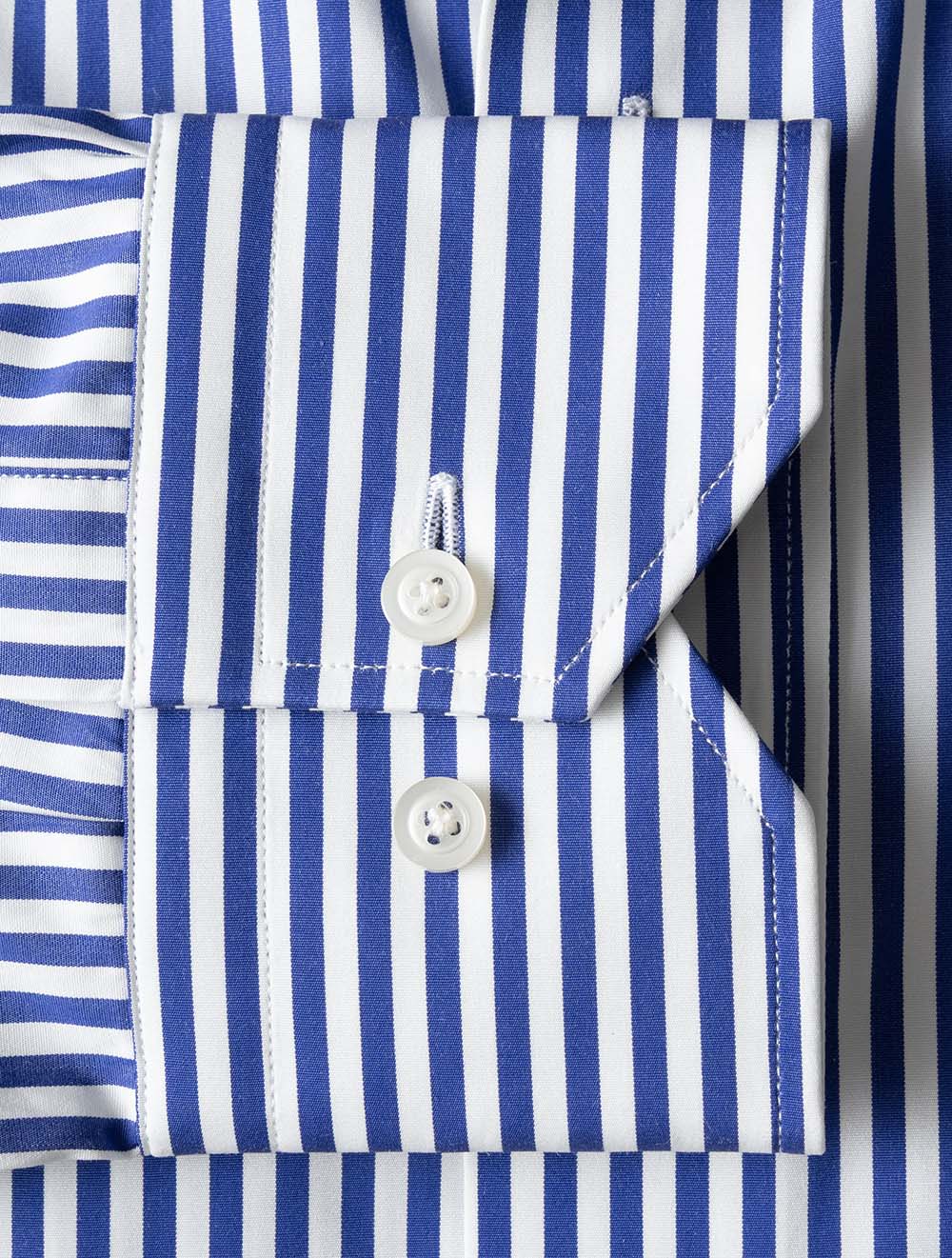 Slim Fit Barstripe Shirt Blue