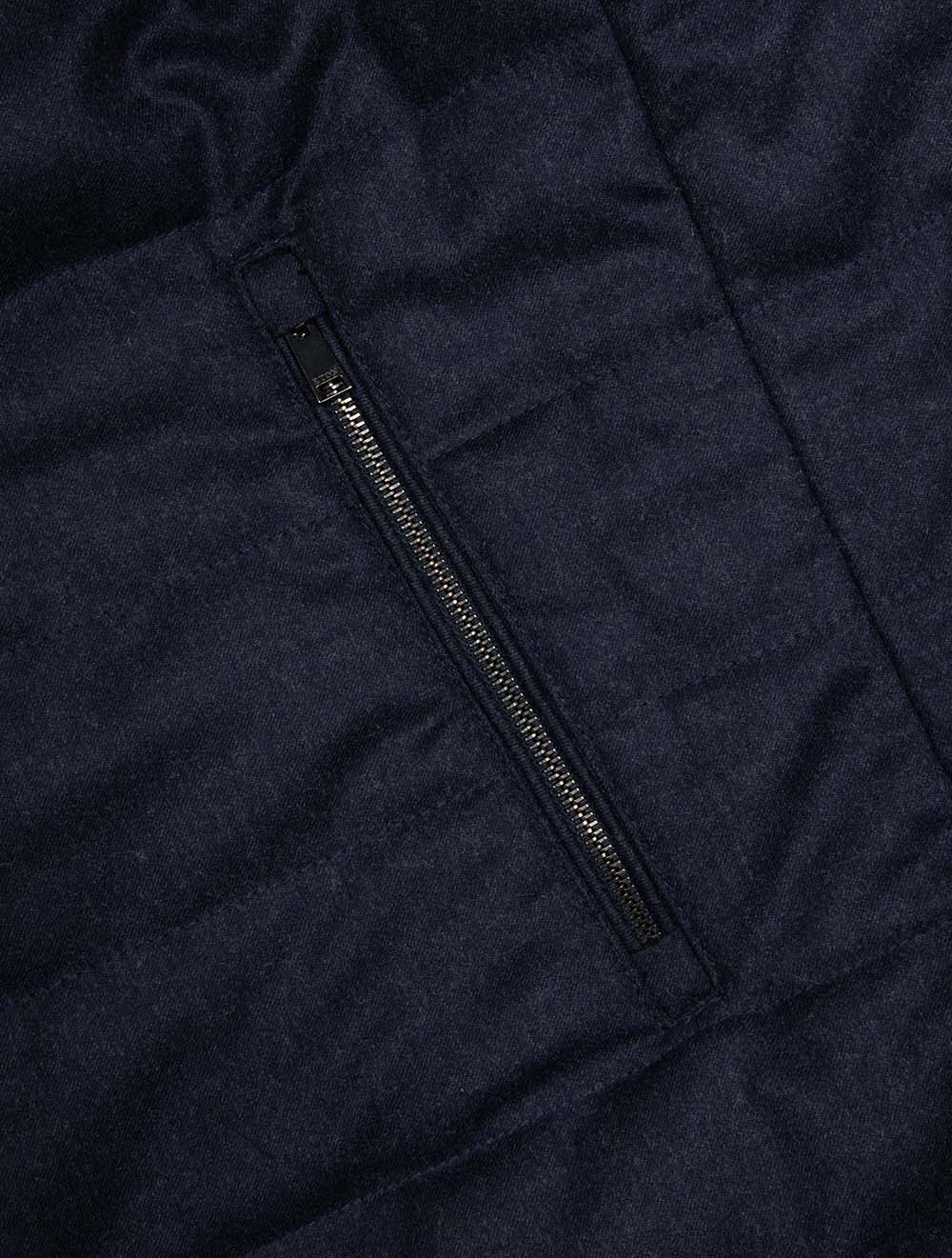 Wool Padded Gilet Navy