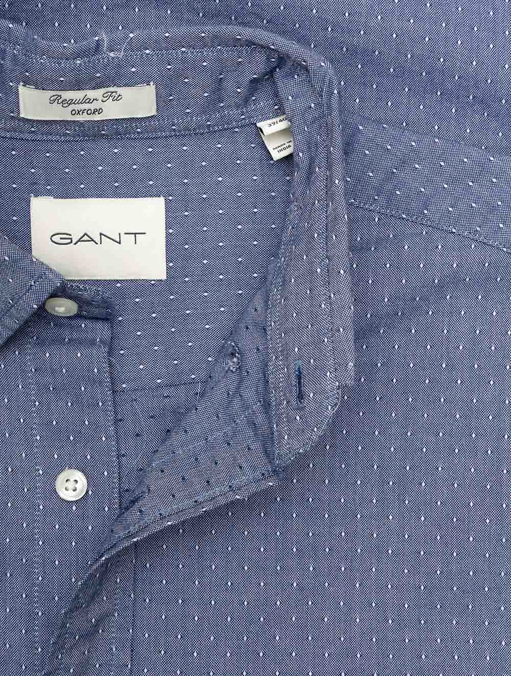 Regular Oxford Dobby Dot Shirt Persian Blue