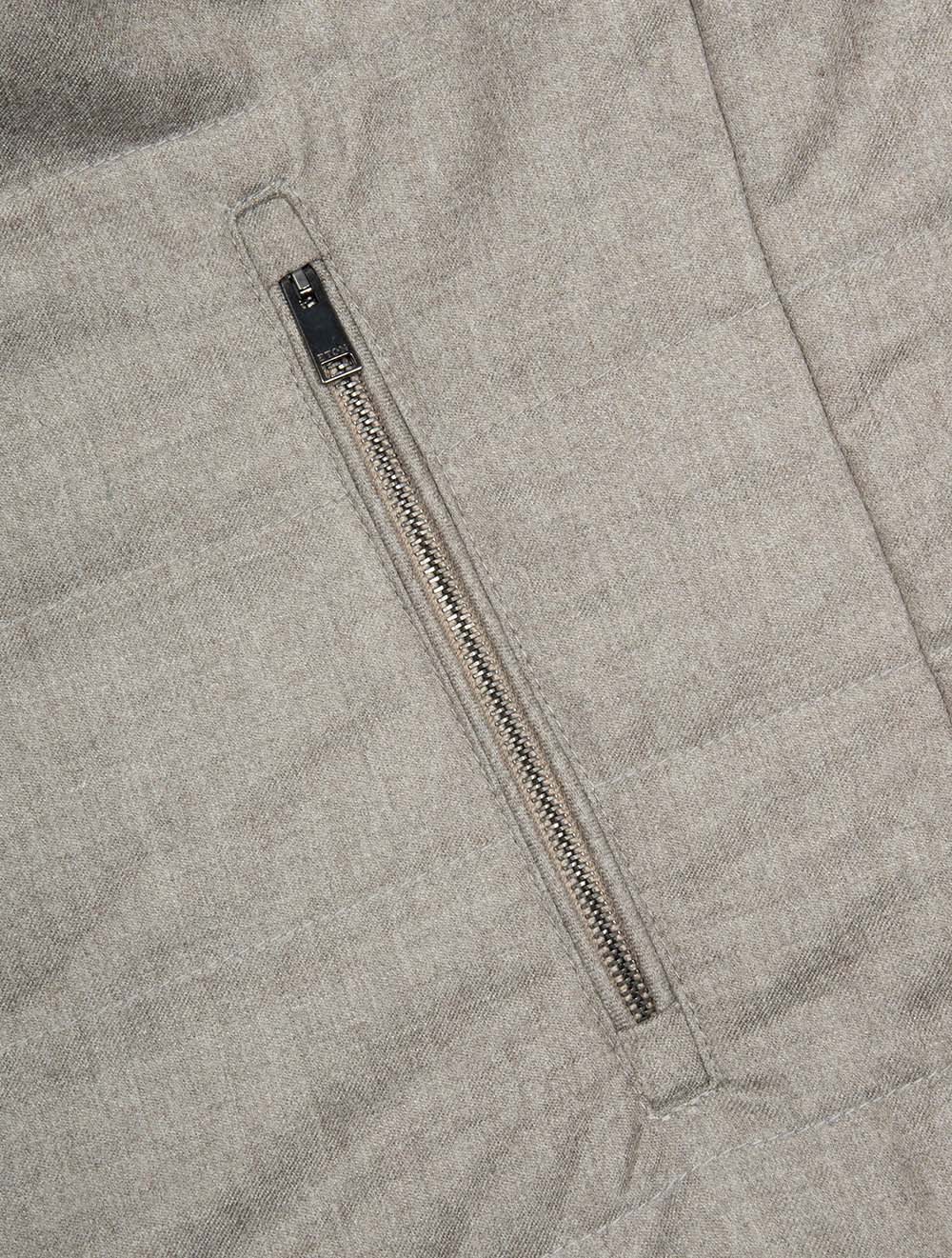 Wool Padded Gilet Grey