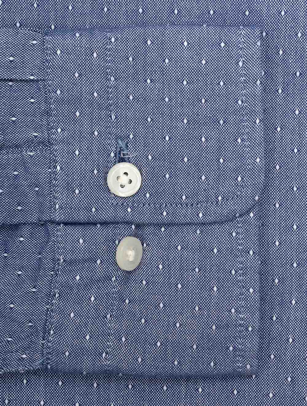 Regular Oxford Dobby Dot Shirt Persian Blue