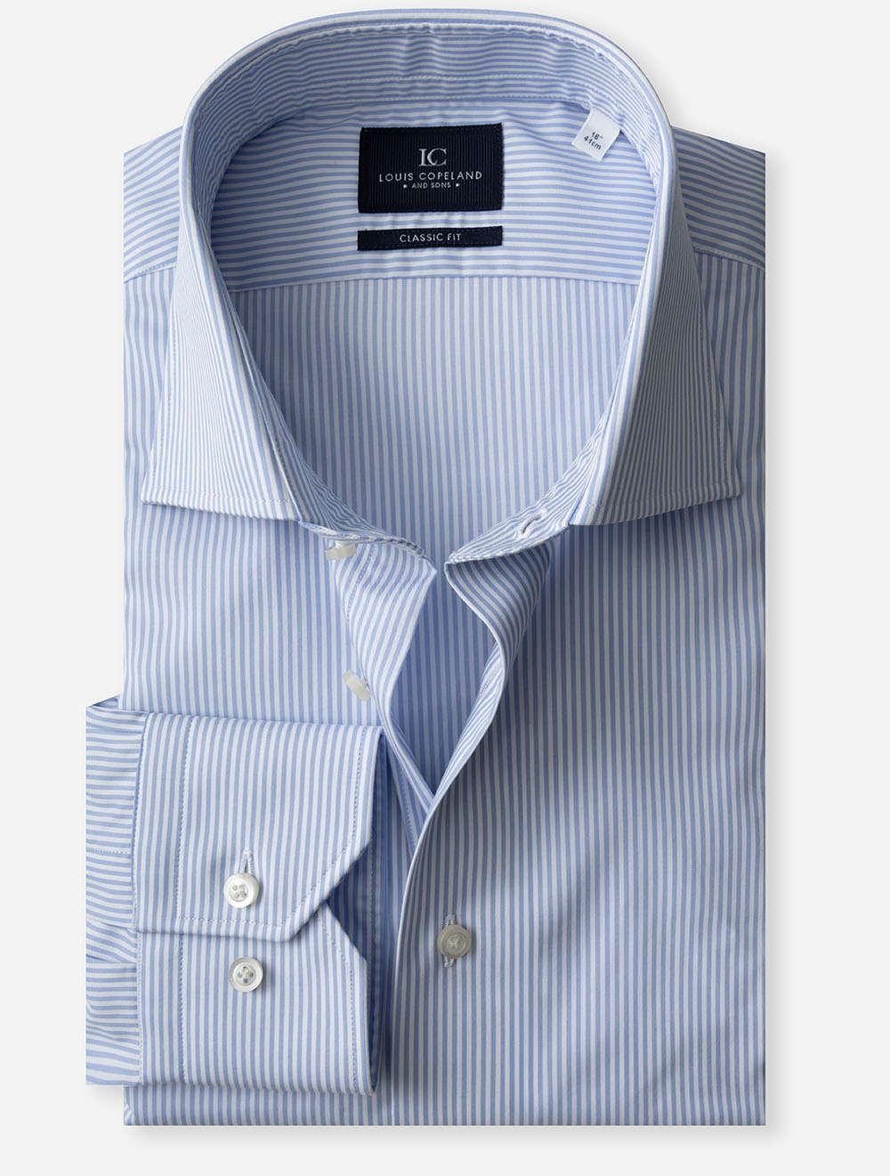 Classic Fit Stripe Shirt Blue