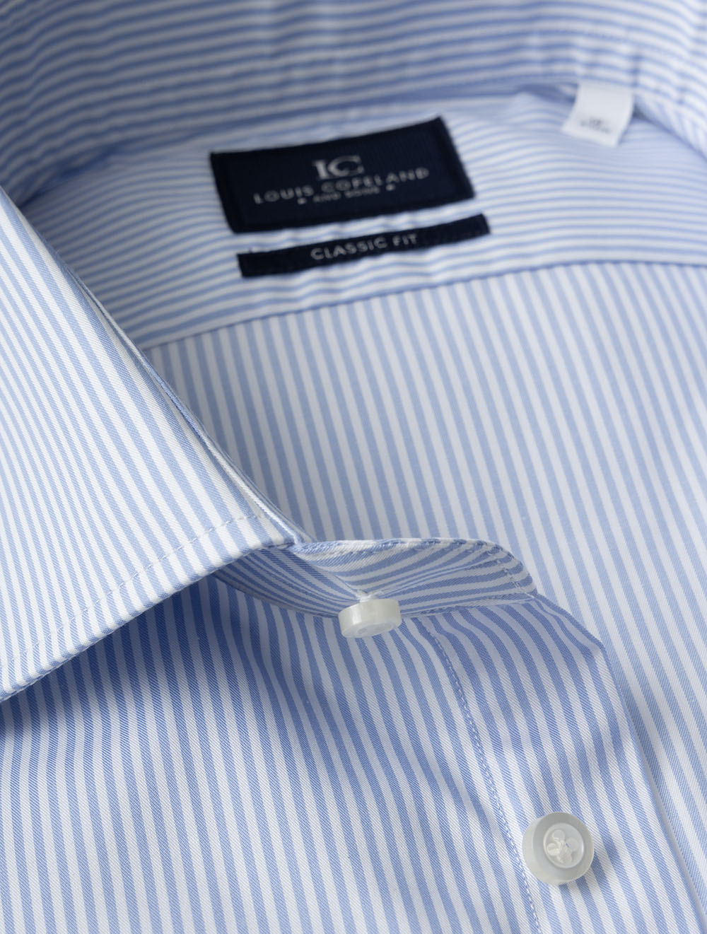 Classic Fit Stripe Shirt Blue
