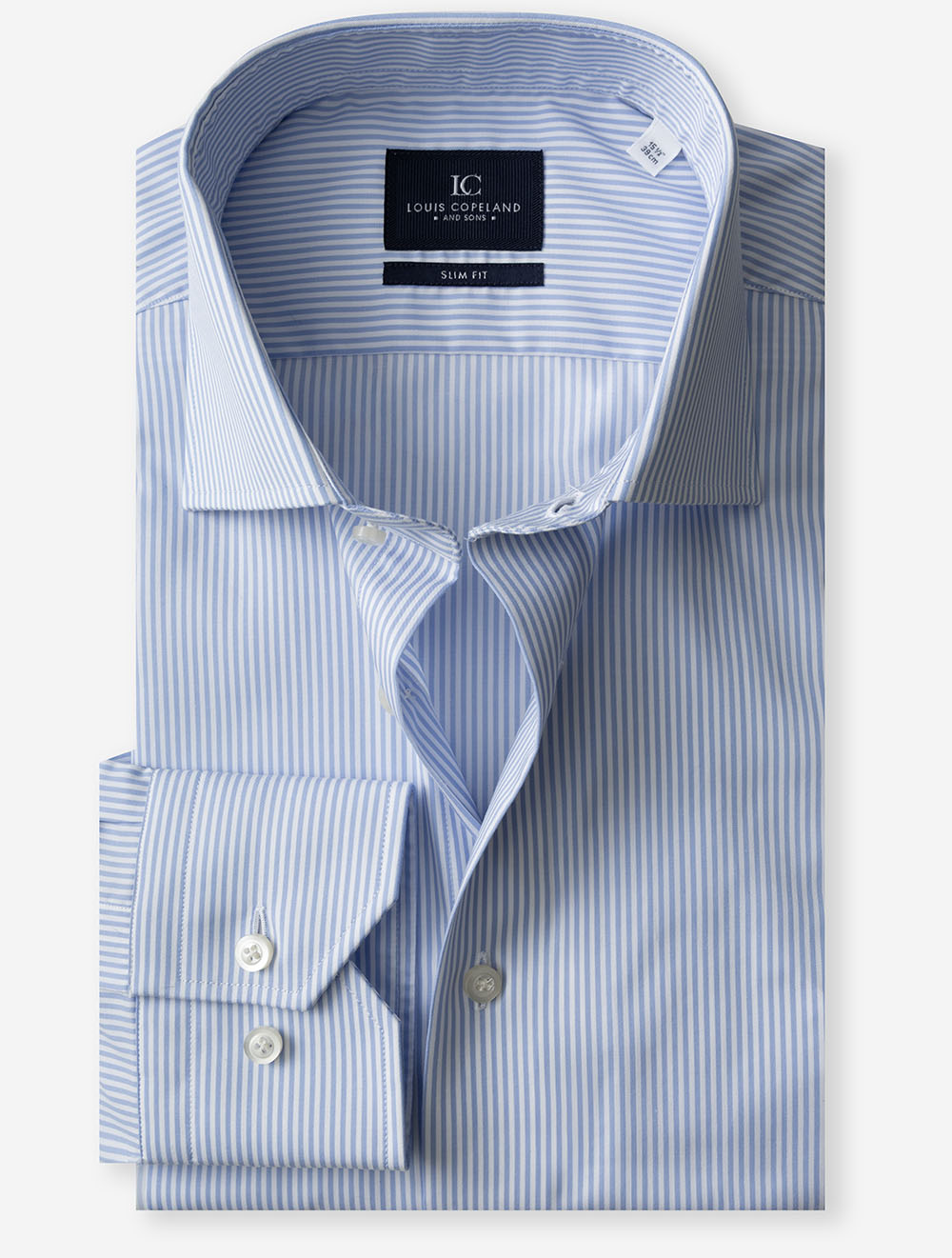 Slim Fit Stripe Shirt Blue