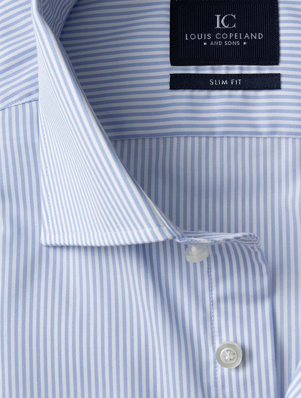 Slim Fit Stripe Shirt Blue
