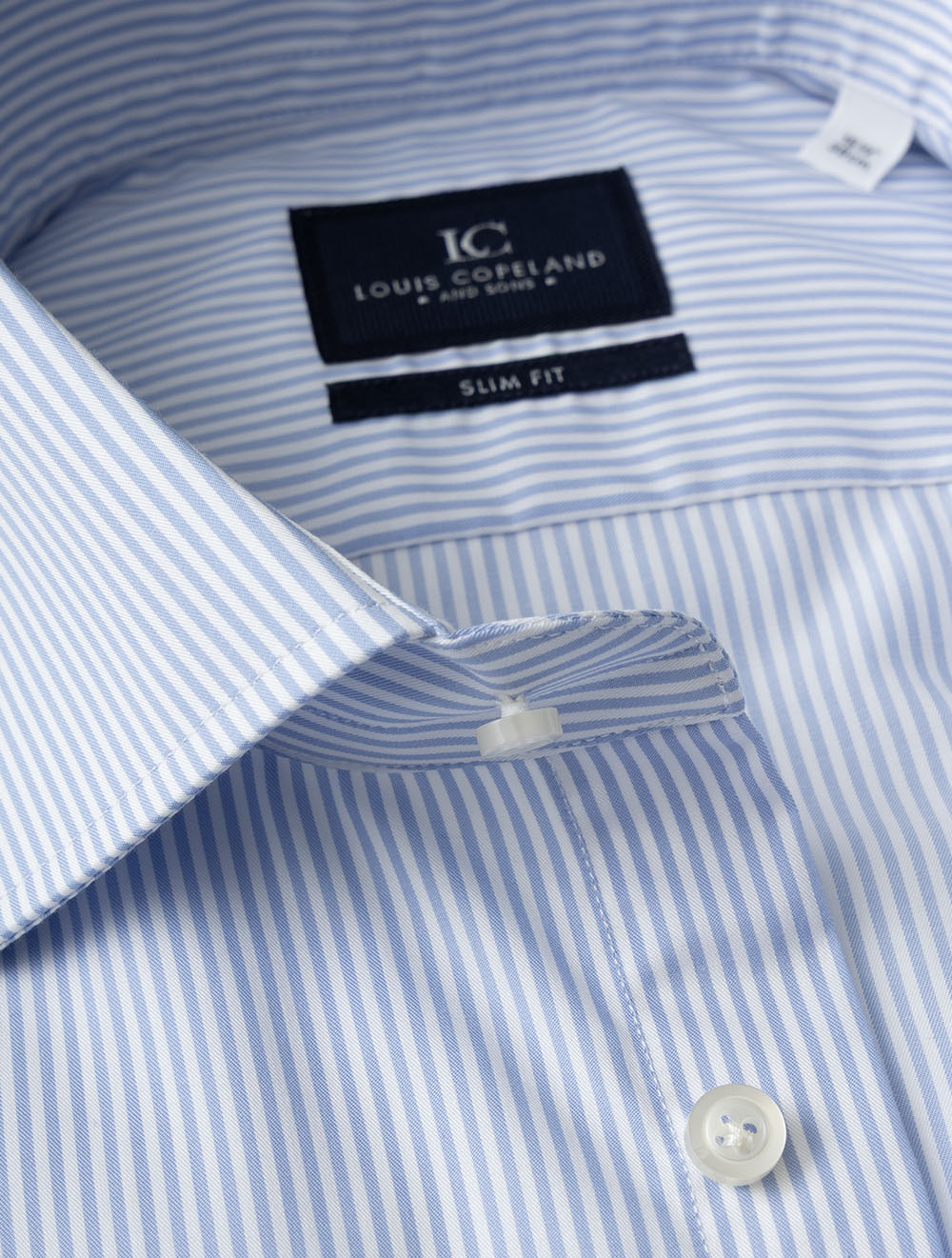Slim Fit Stripe Shirt Blue