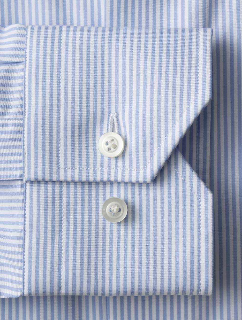 Slim Fit Stripe Shirt Blue