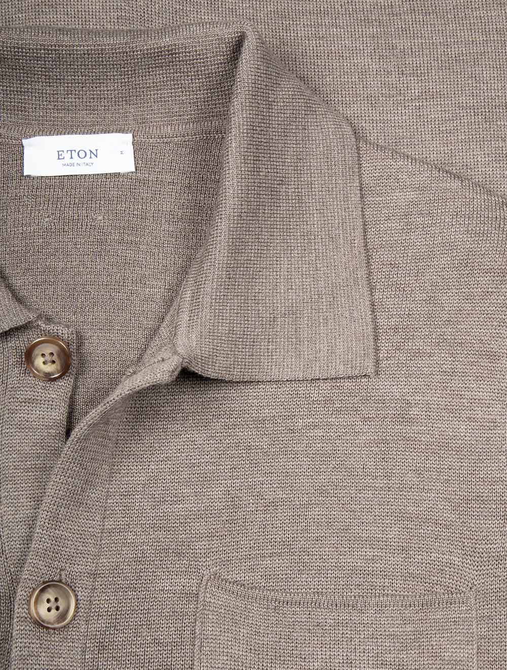 Merino Knit Overshirt Brown