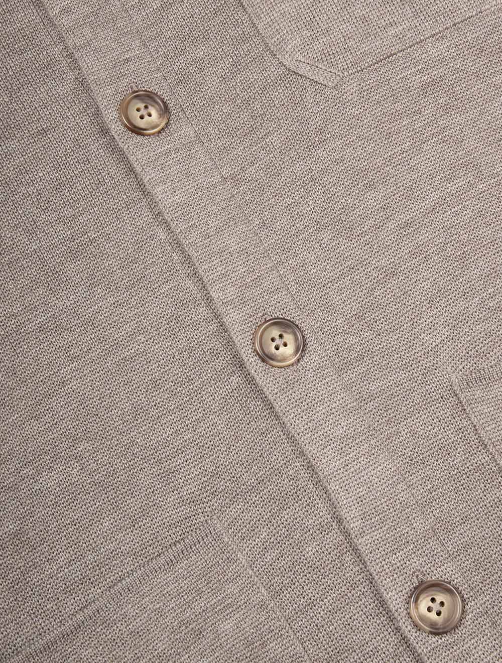 Merino Knit Overshirt Brown