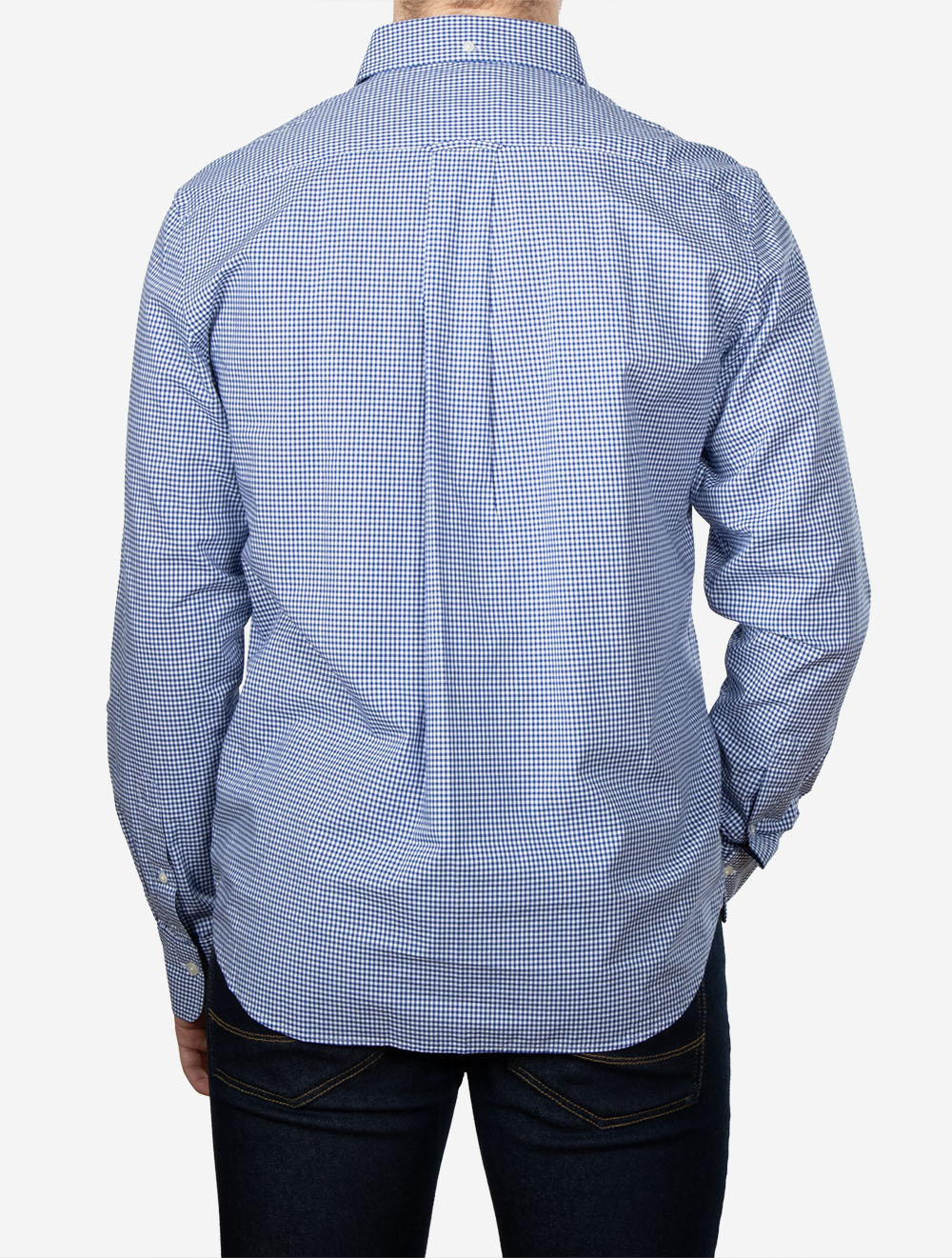 Regular Classic Poplin Gingham Shirt College Blue