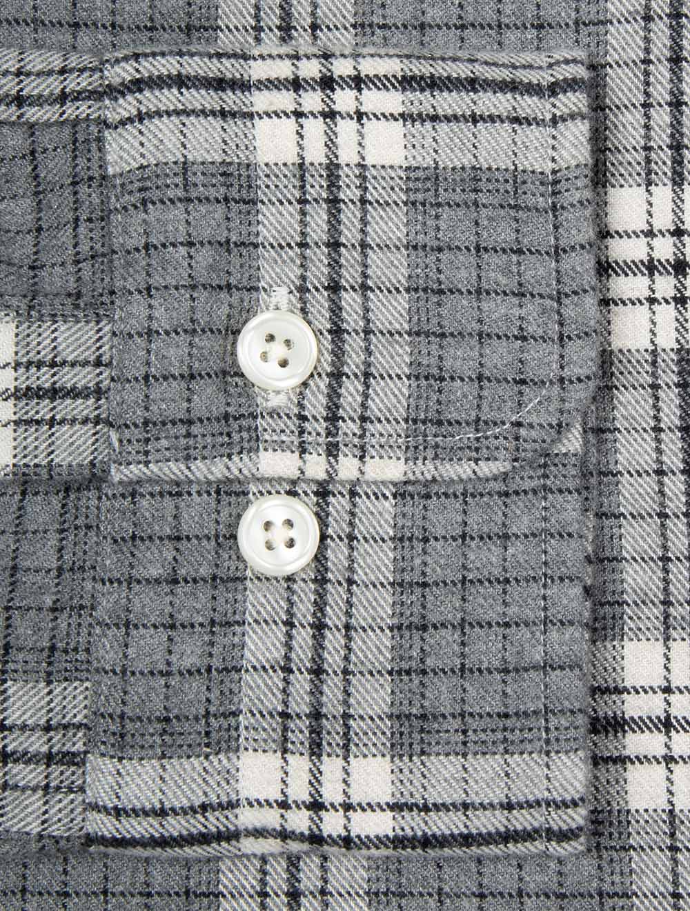 Regular Fit Check Shirt in Dark Grey Melange