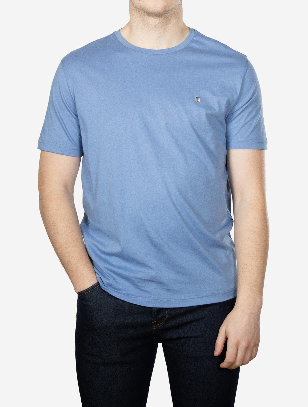 Regular Shield Short Sleeve T-Shirt Faded Denim