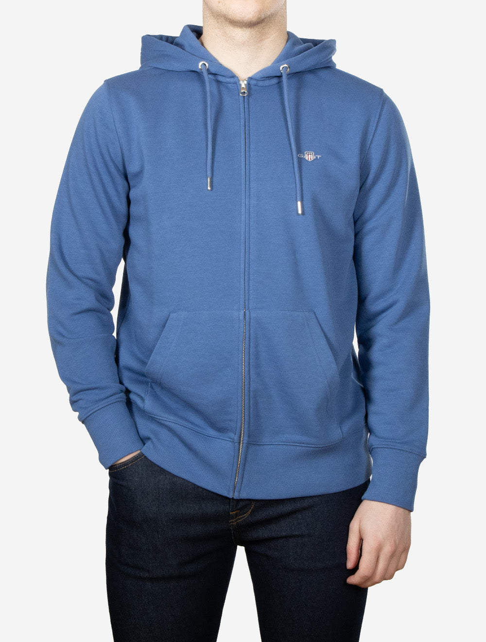 Regular Shield Full Zip Hoodie Vintage Blue