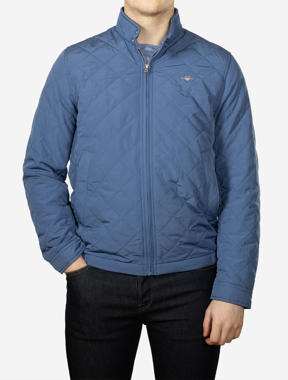 Quilted Windcheater Jacket Vintage Blue