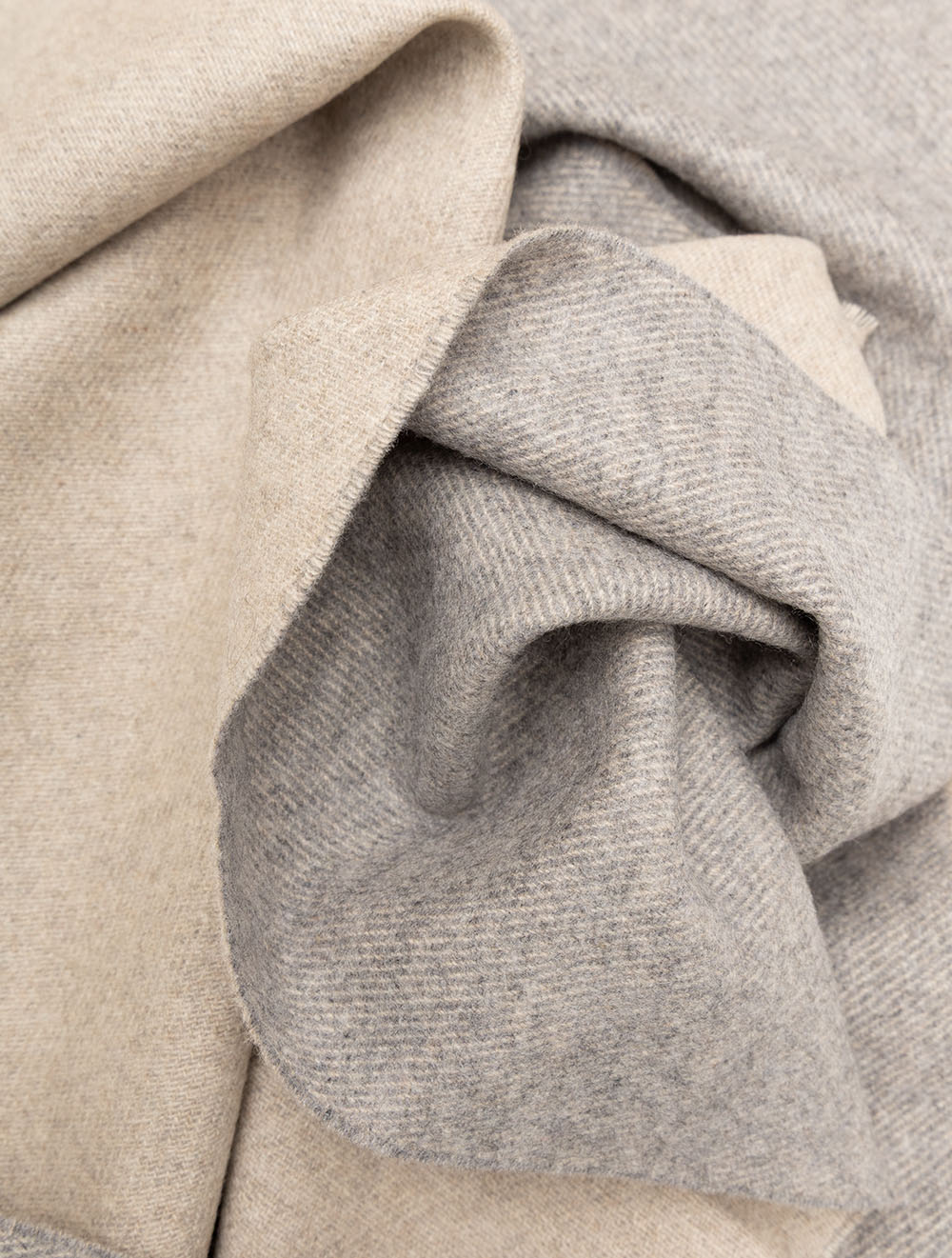 Two-Face Cashmere Scarf Brown