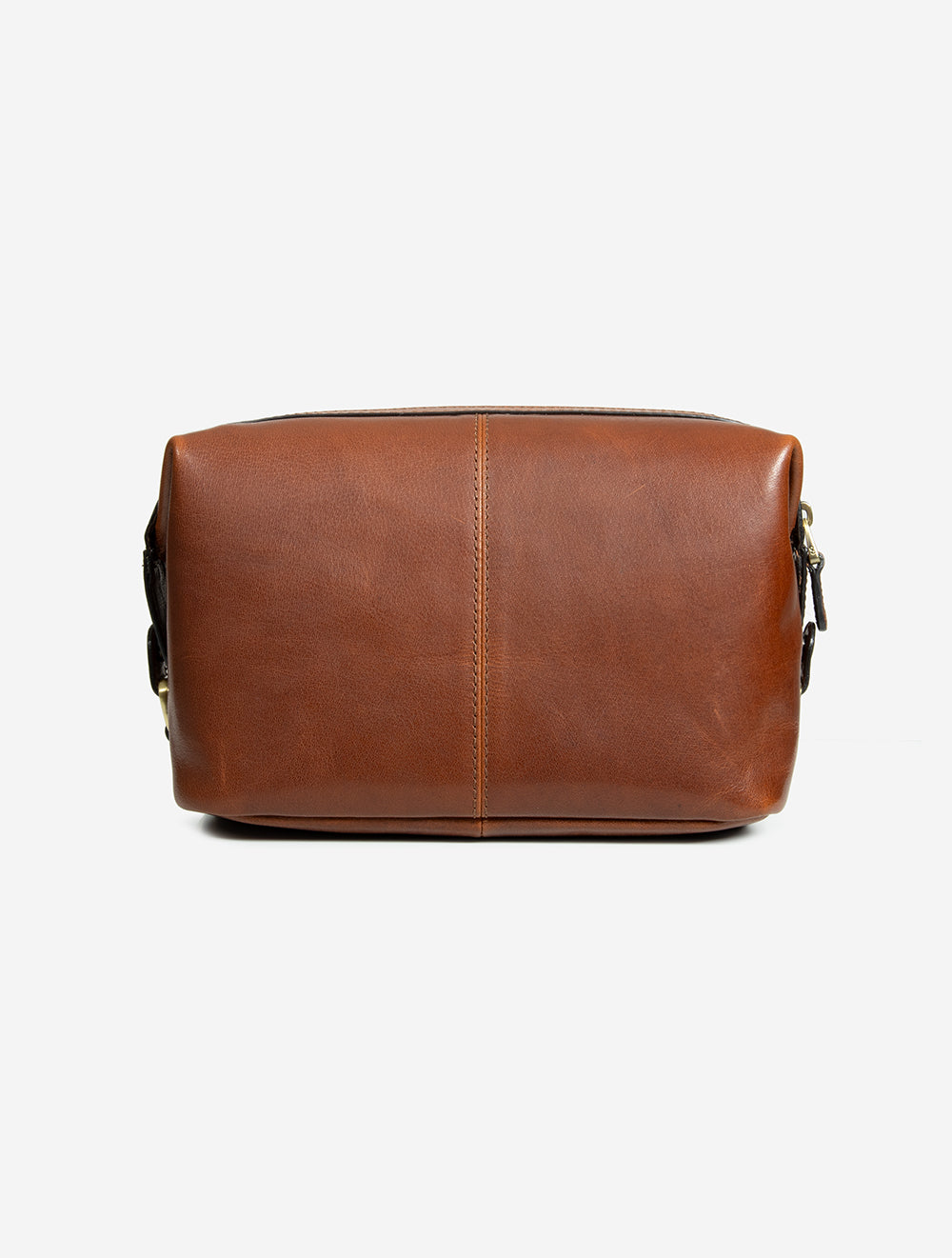 Braga Leather Toiletry Bag Mid Brown