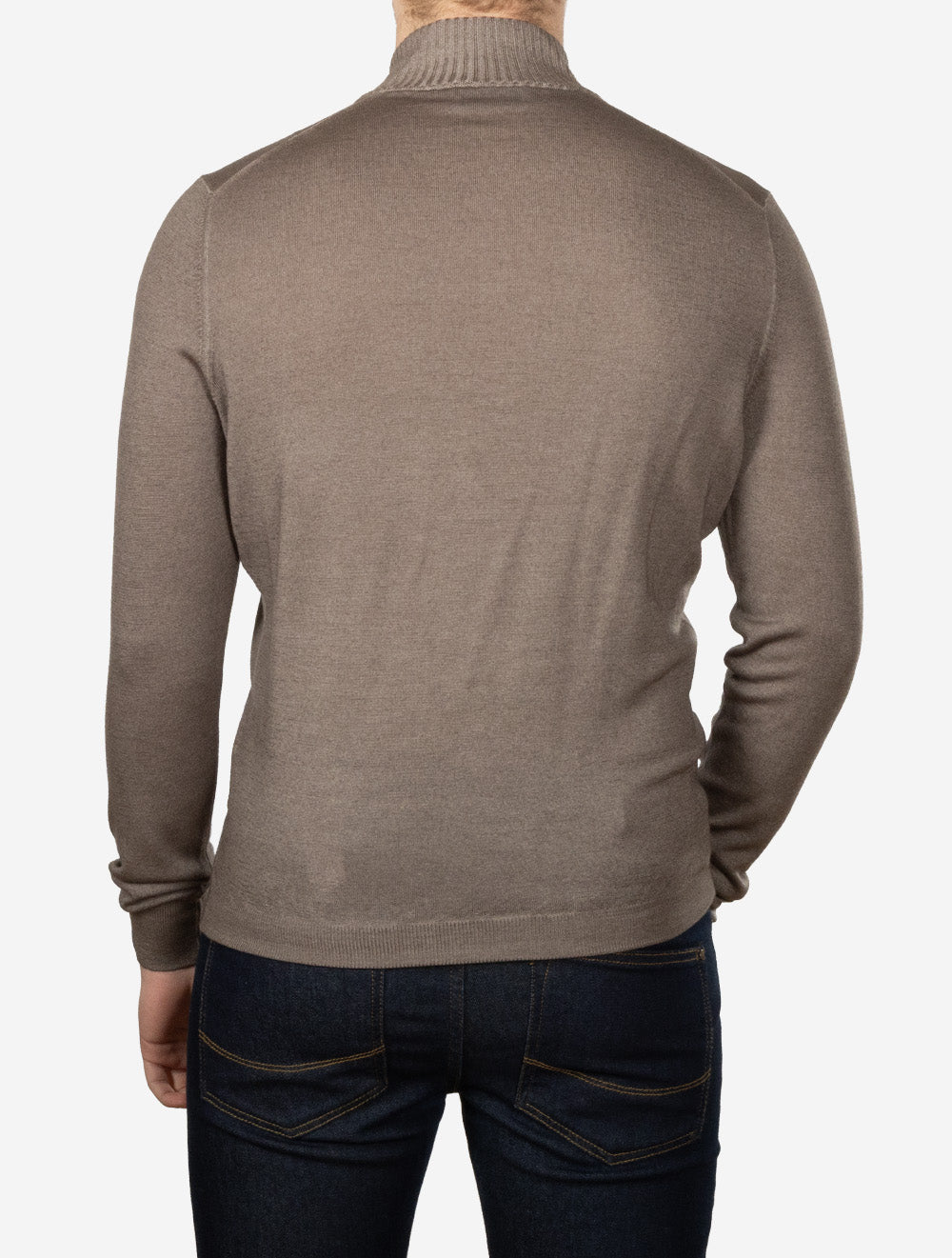 Mock Zip Knitwear Sand