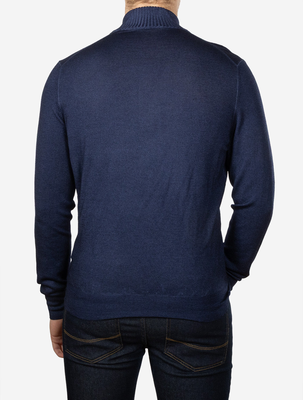 Mock Zip Knitwear Navy