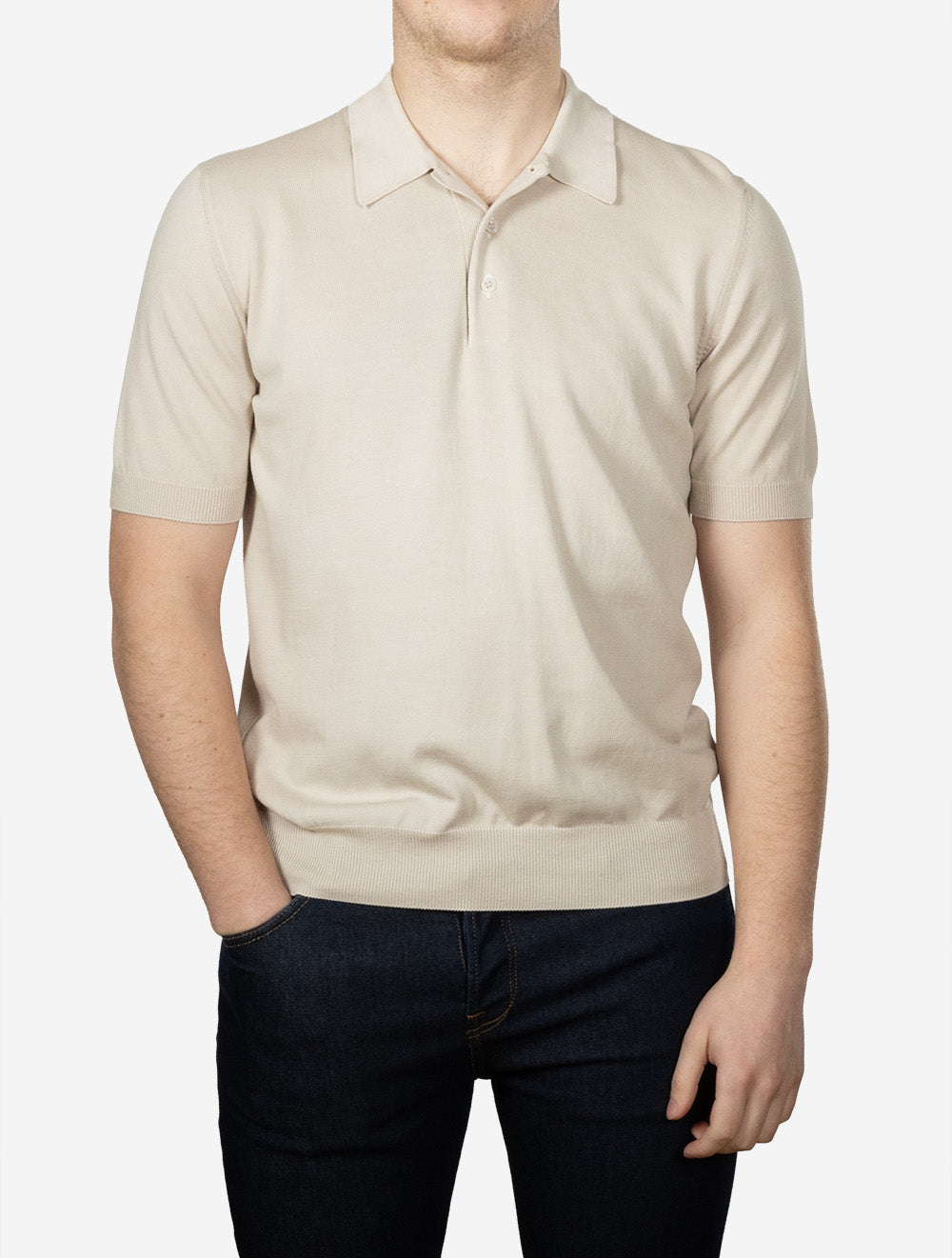 Tennis Polo Cotton Sand
