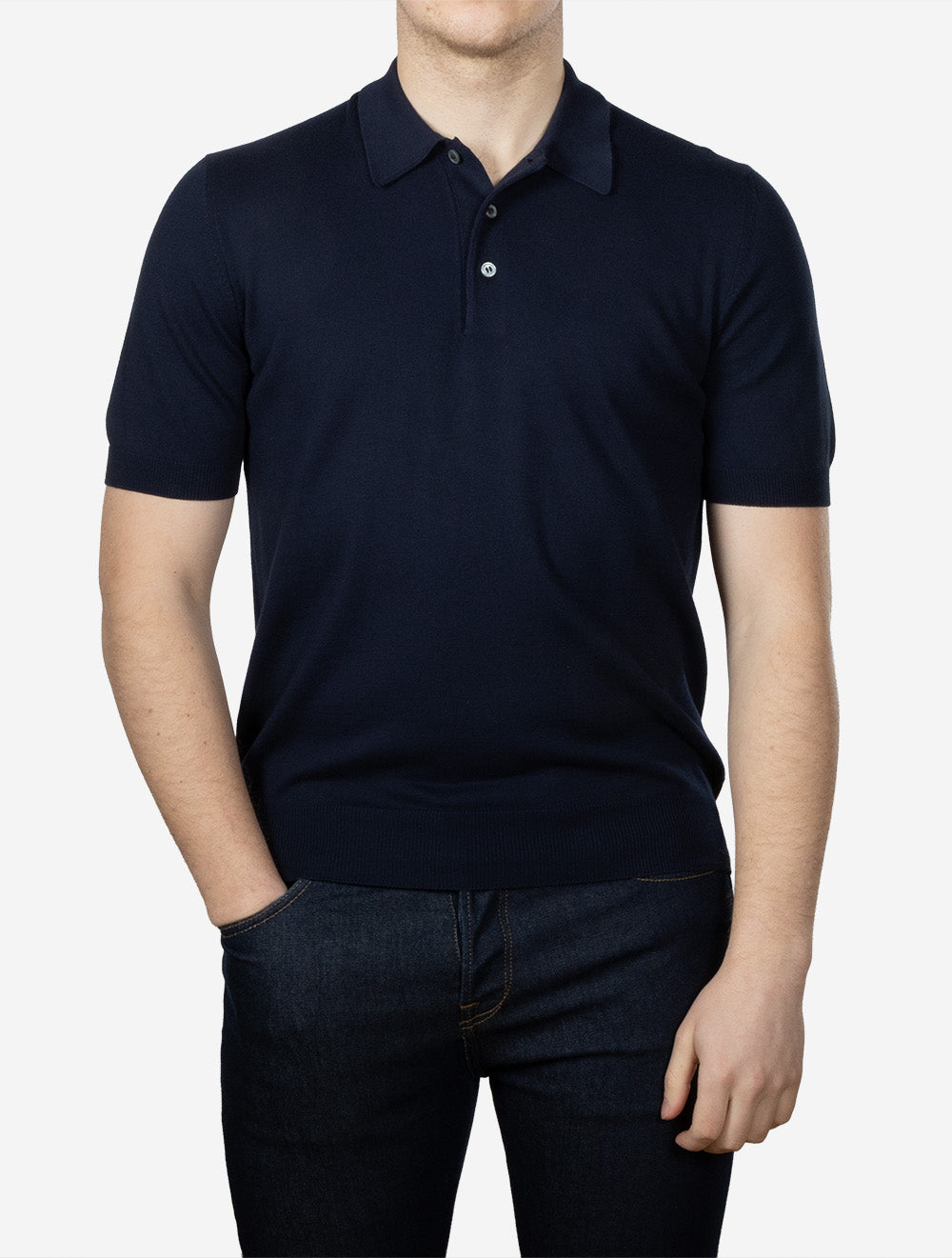 Tennis Polo Cotton Navy