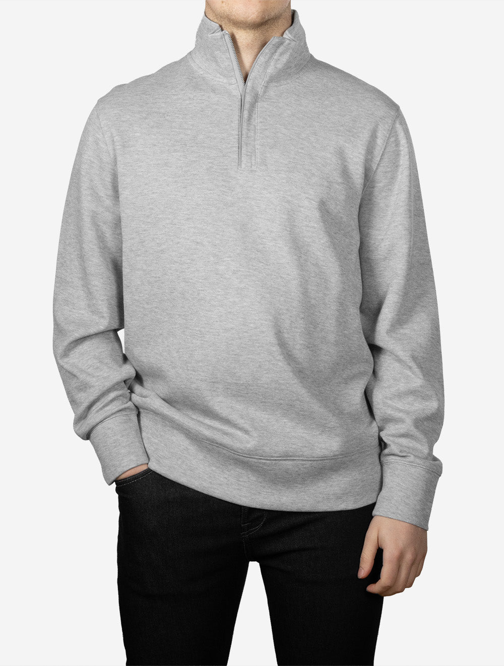 Light Sacker Half Zip Grey Melange