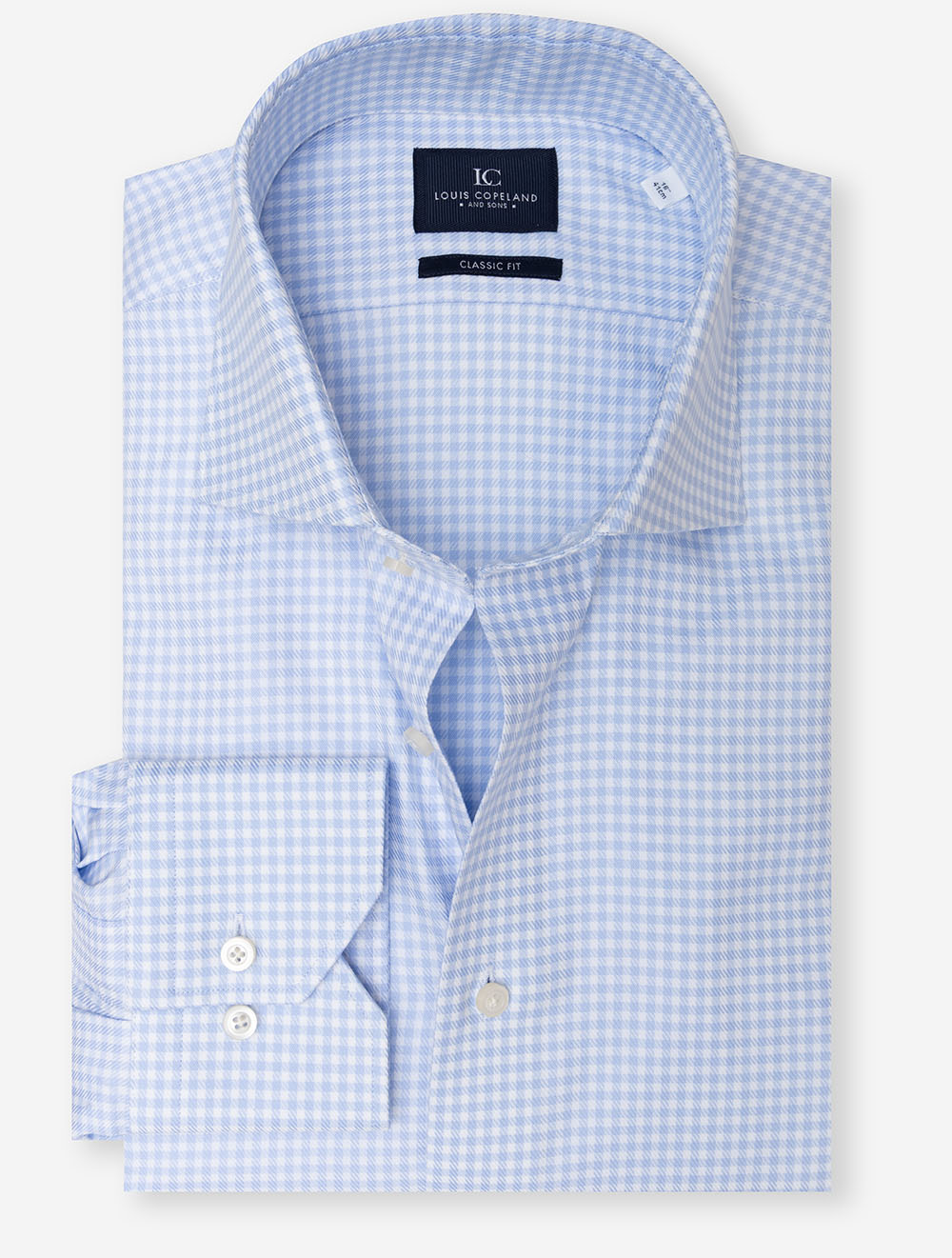 Classic Fit Gingham Check Shirt Blue