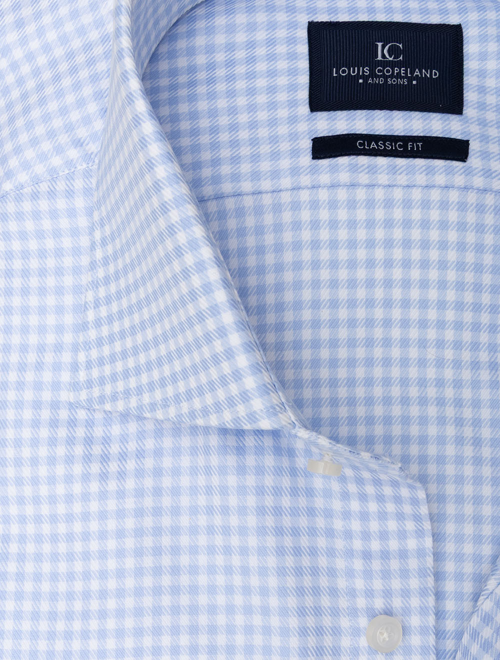 Classic Fit Gingham Check Shirt Blue
