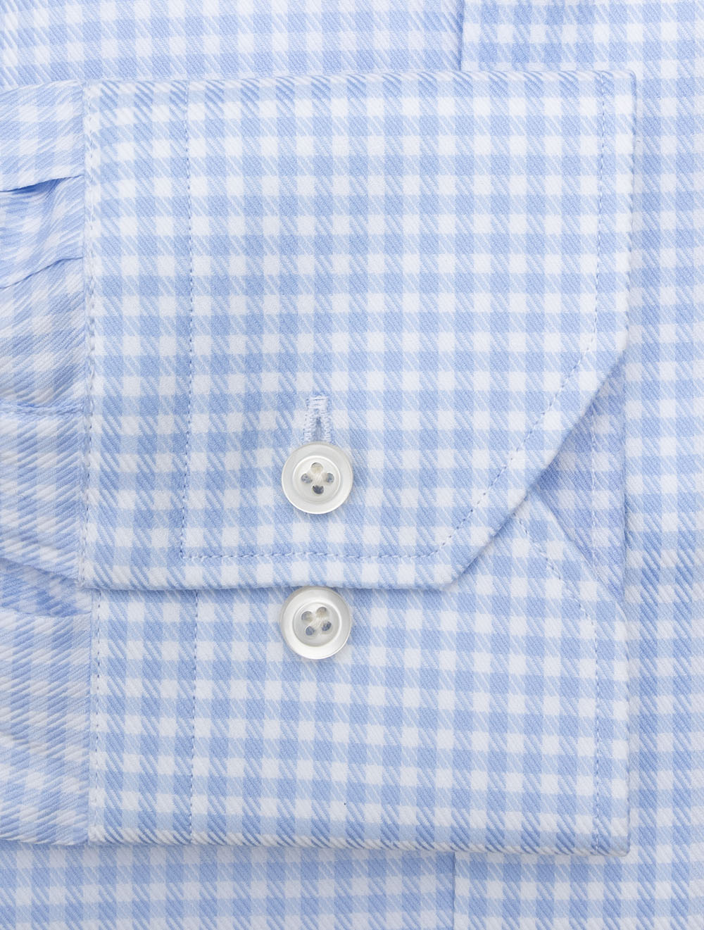 Classic Fit Gingham Check Shirt Blue