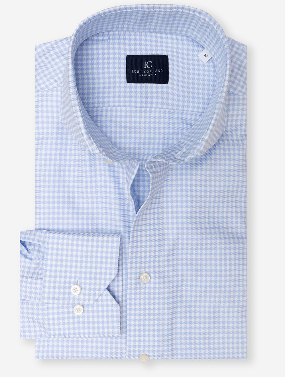Casual Houndstooth Shirt Blue