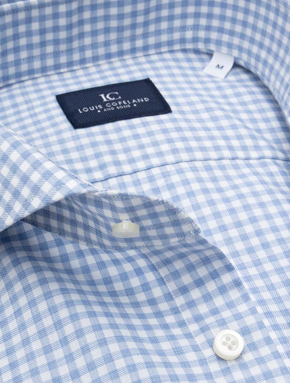 Gingham Check Casual Shirt Blue