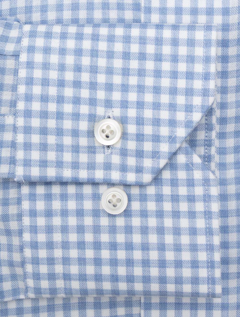 Gingham Check Casual Shirt Blue