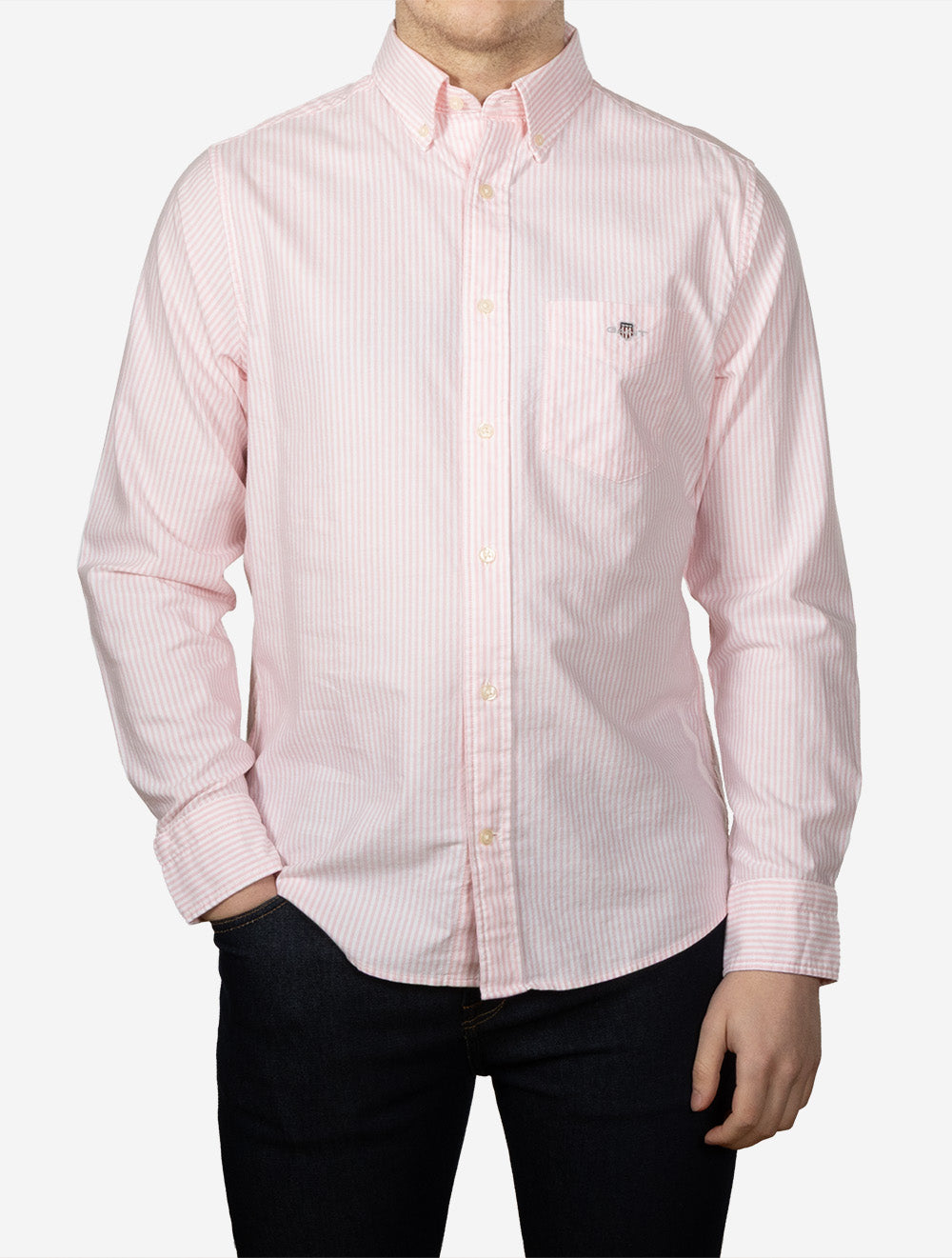Classic Oxford Stripe Shirt Washed Pink