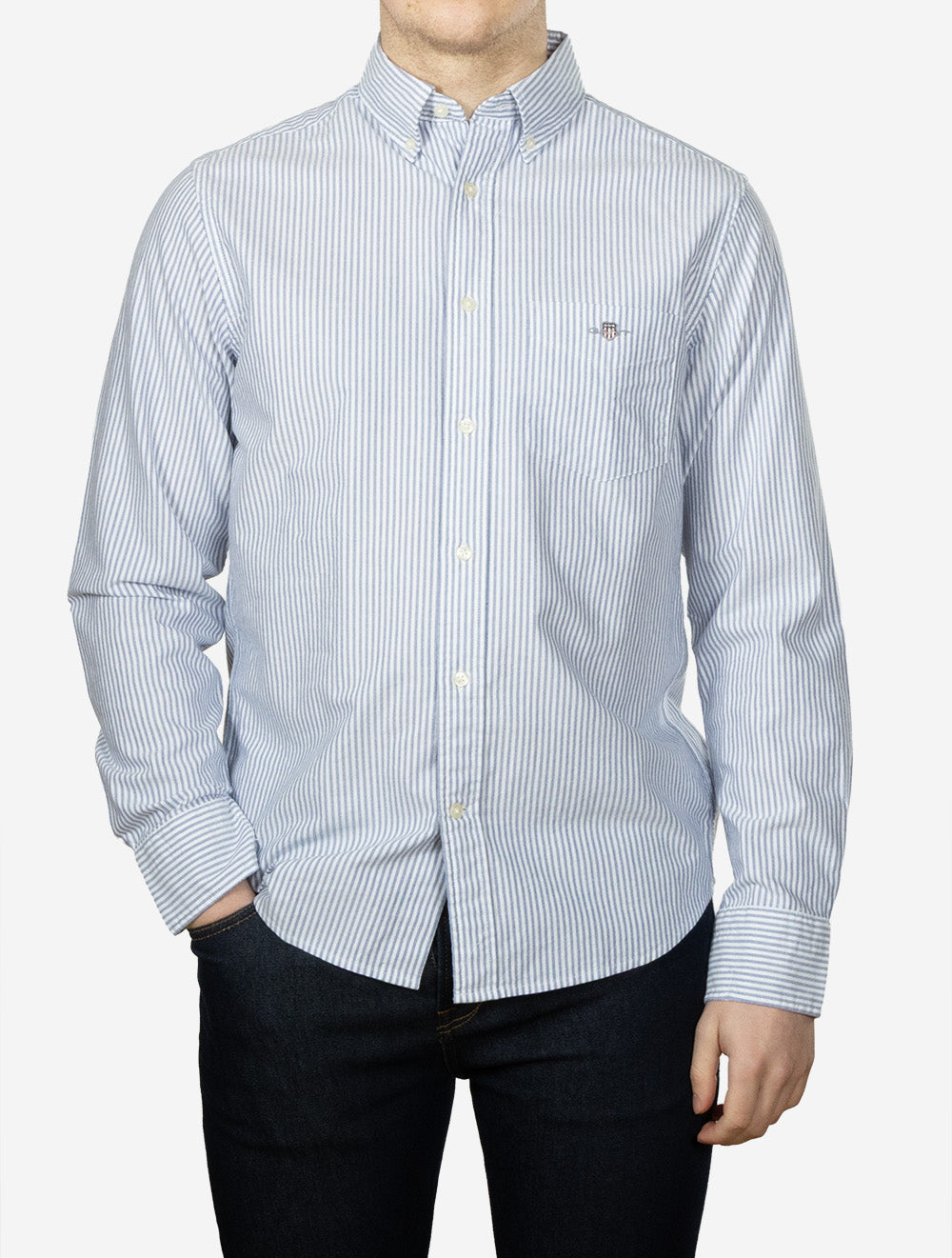 Classic Oxford Stripe Shirt College Blue