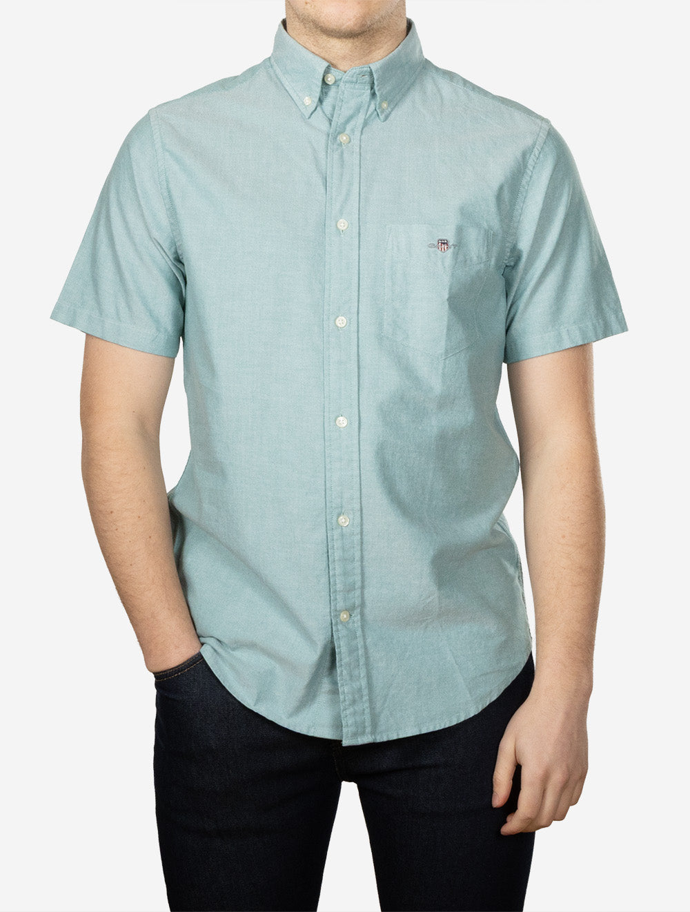 Classic Oxford Short Sleeve Shirt Botanical Hue