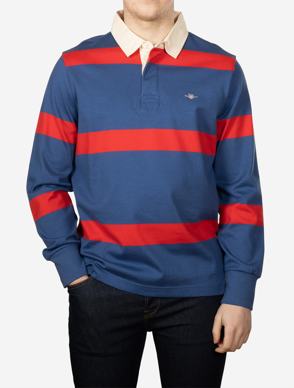 Striped Rugger Vintage Blue