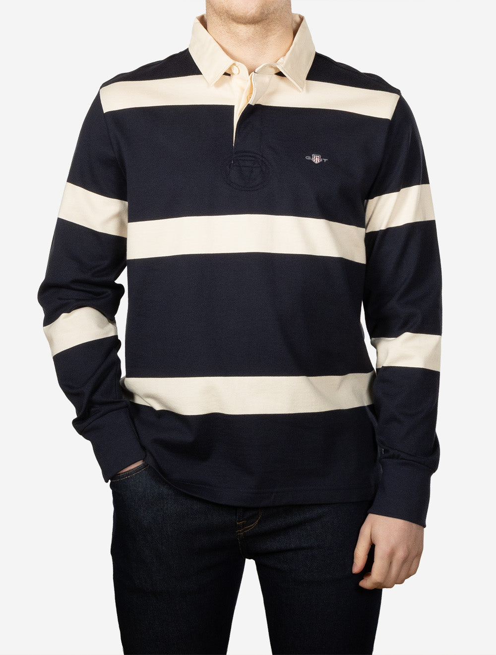 Striped Rugger Evening Blue